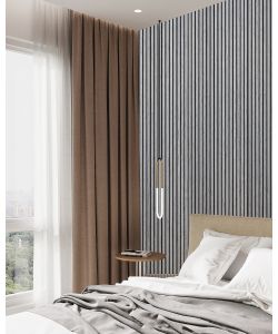 Rivestimento murale fonoassorbente rovere grigio chiaro