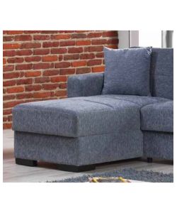 Domo Mea Divano Corner Merlin Grigio Pietra - Angolare Reversibile 225x150 cm - Imbottito con Storage e 2 Cuscini