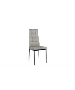 Domo Mea Sedia Sassonia in Velluto Antracite - Design Moderno 42x49x97 cm