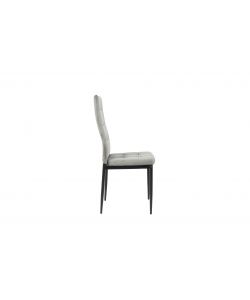 Domo Mea Sedia Sassonia in Velluto Antracite - Design Moderno 42x49x97 cm