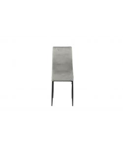 Domo Mea Sedia Sassonia in Velluto Antracite - Design Moderno 42x49x97 cm