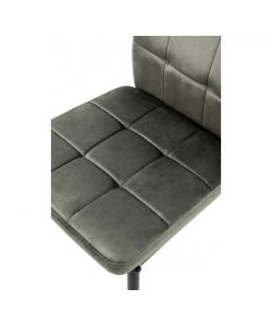 Domo Mea Sedia Sassonia in Velluto Antracite - Design Moderno 42x49x97 cm