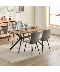 Domo Mea Sedia Baviera Antracite - Design Moderno e Leggero - 43x51x88 cm