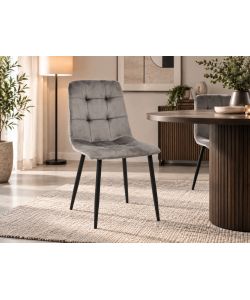 Domo Mea Sedia Baviera Antracite - Design Moderno e Leggero - 43x51x88 cm