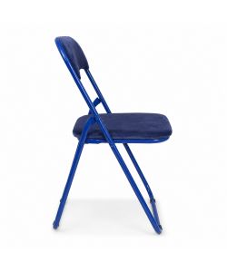 Domo Mea Sedia Pieghevole Velvet Blu - Confortevole e Salvaspazio 44x45x79 cm