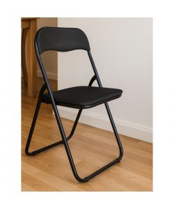 Domo Mea Sedia Pieghevole Salvaspazio - Tessuto Rete Nero - 44x45x79cm