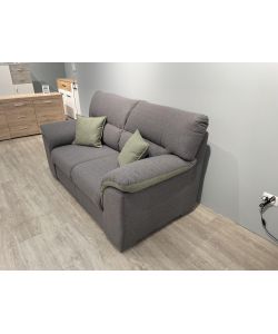 Divano Mikaela 2 posti con letto estraibile grigio e verde - 190 x 100 x 104 cm