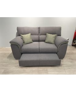 Divano Mikaela 2 posti con letto estraibile grigio e verde - 190 x 100 x 104 cm