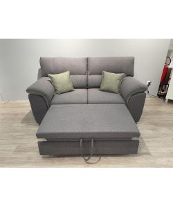 Divano Mikaela 2 posti con letto estraibile grigio e verde - 190 x 100 x 104 cm