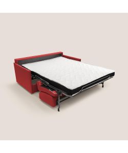 Divano Letto Puglia 3 Posti Rosso - 174x103x100cm - Design Moderno e Confortevole