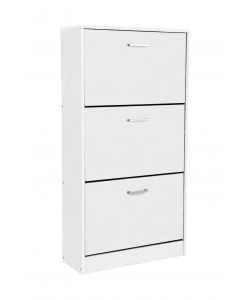 Scarpiera Domo Mea 3 Ribalte Bianco Frassino 60x24x117h