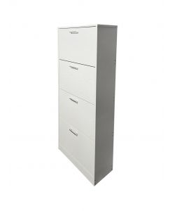 Scarpiera Domo Mea 4 Ribalte Misura 60x24x152,5h Bianca