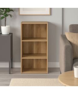 Domo Mea Libreria a 3 Ripiani - Effetto Legno Naturale -  40x29x80 cm