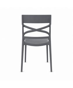 Domo Mea Sedia Flow in Polipropilene Grigio - Design e Comfort - 45x54x85 cm