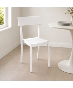 Domo Mea Sedia Milly Bianca in Polipropilene per Interni ed Esterni - 46,5x50x85 cm