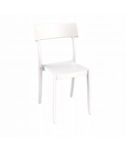 Domo Mea Sedia Milly Bianca in Polipropilene per Interni ed Esterni - 46,5x50x85 cm
