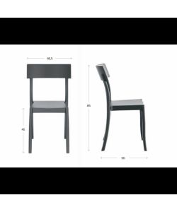 Domo Mea Sedia Milly Bianca in Polipropilene per Interni ed Esterni - 46,5x50x85 cm