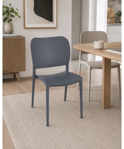 Domo Mea Sedia Orbita - Polipropilene Grigio - 45x56x84 cm