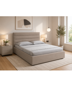 Domo Mea Letto Matrimoniale Nuvola Tortora con Contenitore 160x190 cm