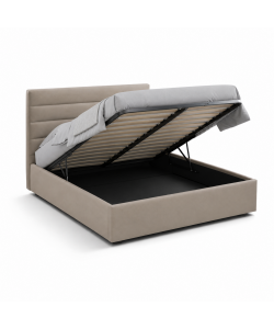 Domo Mea Letto Matrimoniale Nuvola Tortora con Contenitore 160x190 cm