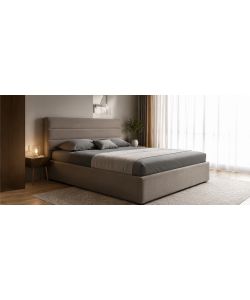 Domo Mea Letto Matrimoniale Nuvola Tortora con Contenitore 160x190 cm