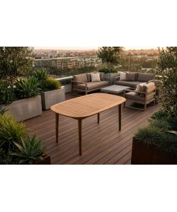 Domo Mea Tavolo Estensibile Ischia Acacia Oliato 180-240 cm Giardino