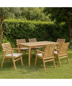 Domo Mea Tavolo da Giardino Eloise in Acacia Rosato - 170x90x75 cm