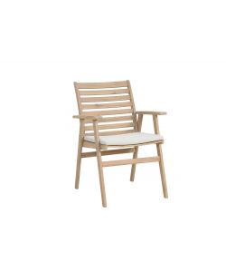 Sedia Eloise in acacia con cuscino