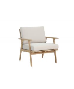 Poltrona Eloise in acacia con cuscini