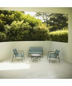 Salotto da Giardino Best Green - Divano e Poltrone in Textilene Verde