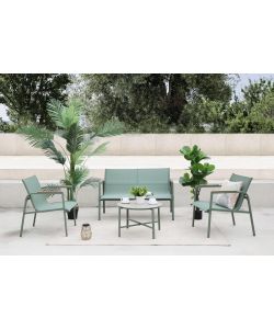 Salotto da Giardino Best Green - Divano e Poltrone in Textilene Verde