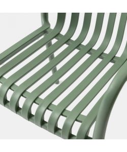 Domo Mea Sedia da giardino Breeze Verde Salvia con braccioli in Polipropilene