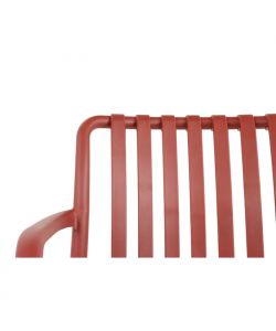 Domo Mea Sedia da giardino Breeze Rossa con braccioli in Polipropilene
