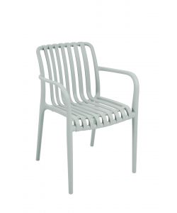 Domo Mea Sedia da giardino Breeze Azzurro con braccioli in Polipropilene