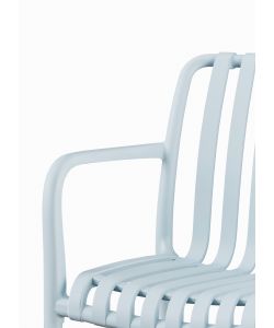 Domo Mea Sedia da giardino Breeze Azzurro con braccioli in Polipropilene