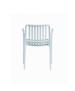 Domo Mea Sedia da giardino Breeze Azzurro con braccioli in Polipropilene