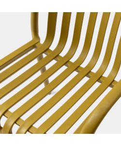 Domo Mea Sedia da giardino Breeze Giallo Senape con braccioli in Polipropilene