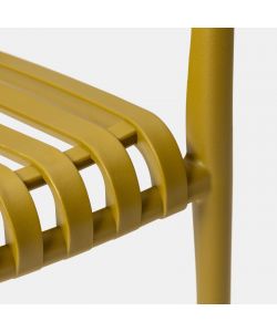 Domo Mea Sedia da giardino Breeze Giallo Senape con braccioli in Polipropilene