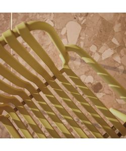 Domo Mea Sedia da giardino Breeze Giallo Senape con braccioli in Polipropilene