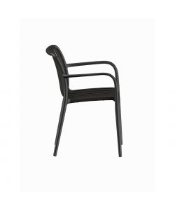 Domo Mea Sedia Breeze da Esterno Grigio Antracite - Design Moderno Impilabile