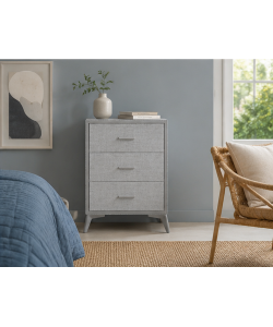 Domo Mea Cassettiera 3 Cassetti Grigio Chiaro - Design Moderno e Pratico