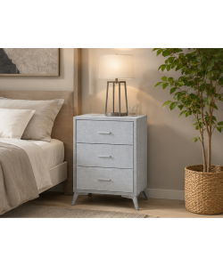 Domo Mea Cassettiera 3 Cassetti Grigio Chiaro - Design Moderno e Pratico