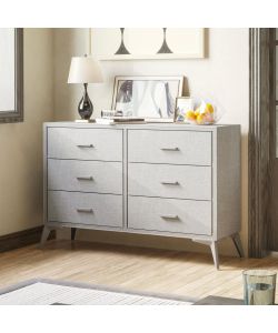 Domo Mea Cassettiera 6 Cassetti Grigio Chiaro - Design Moderno e Versatile