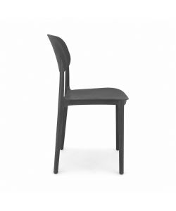 Domo Mea Sedia Mood Grigio Scuro - Design Moderno e Impilabile