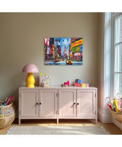 Domo Mea Dipinto Decorativo Su Tela - New York - 70 x 50 cm