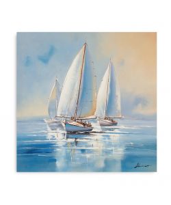 Domo Mea Dipinto 50x50 cm Barca Vela - Decorazione Murale Nautica