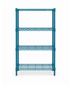 Domo Mea - Scaffale Azzurro 4 Ripiani 30x65x100 cm per Casa e Ufficio