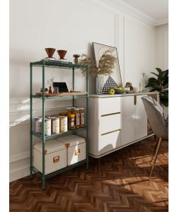 Domo Mea Scaffale Verde 4 Ripiani 30x60x120 cm - Organizzazione Spazio
