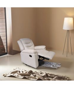 DOMO MEA SALOTTO COMFORT POLTRONA + DIVANI 2 E 3 POSTI RECLINABILI GREIGE
