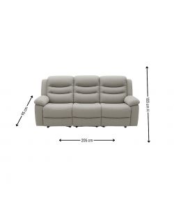 DOMO MEA SALOTTO COMFORT POLTRONA + DIVANI 2 E 3 POSTI RECLINABILI GREIGE